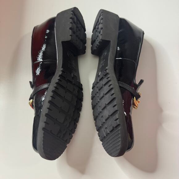 MUNRO Viv Lug Loafer Black Gold Chain Arch Support 11 Narrow - Picture 5 of 9